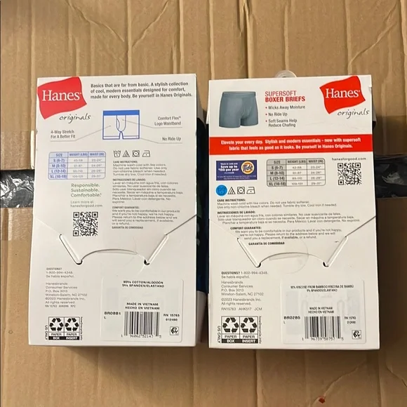 2X Hanes Boy's Boxer Briefs - Black, Red, Gray - Picture 2 of 4